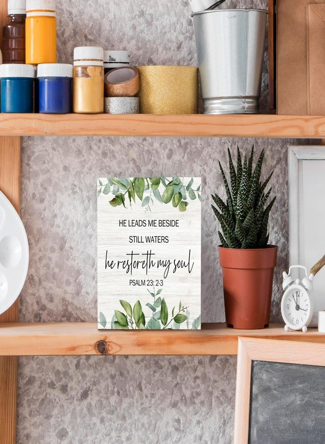 SRADMO Psalm 23 Wood Box Sign Desk Decor, Bible Verse Wooden Box Sign Decoration, Christian Desk Decor, Faith Based Gifts Shelf Decoration - Image 5